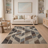 Multi-color and Patterns Southwestern Zigzag Geometric Area Rug