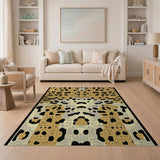 Multi-color and Patterns Golden Leopard Print Area Rug