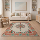 Multi-color and Patterns Ornate Red Floral Persian Area Rug