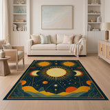 Triple Sun Eclipse Celestial Desert Rug