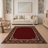 Ornate Red Ornate Red Persian Border Area Rug
