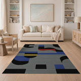 Multi-color and Patterns Bold Geometric Abstract Area Rug