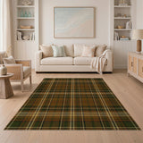 Brown Plaid Heritage Area Rug