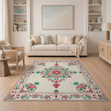 Persian Floral Medallion Area Rug