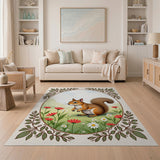 Charming Squirrel Meadow Area Rug