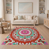 Vibrant Boho Mandala Area Rug