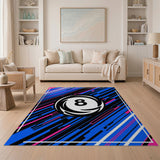 Swirling 8-Ball Geometric Area Rug