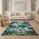 Playful Dinosaur Jungle Area Rug