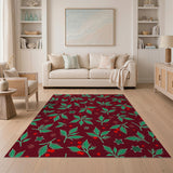 Festive Holly Berry Area Rug
