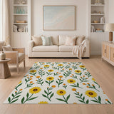 Sunflower Meadow Floral Area Rug