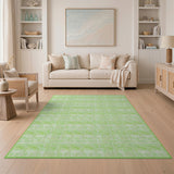 Vibrant Green Chevron Zigzag Area Rug