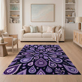 Purple Paisley Persian Area Rug