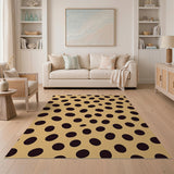 Boho Chic Beige Leopard Spot Area Rug