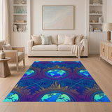 Neon Globe City Geometric Area Rug