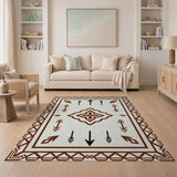 Brown Arrow Southwestern Geometric Area Rug