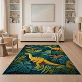 T-Rex Jungle Adventure Kids Area Rug