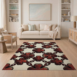 Rusty Chain Clover Area Rug