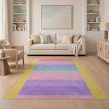 Vibrant Multi-color and Patterns Vibrant Multi-Color Striped Area Rug