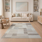 Geometric Modern Beige and Neutral Beige Neutral Geometric Modern Area Rug