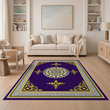 Purple Ornate Purple Mandala Persian Area Rug