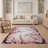 Sakura Cherry Blossom Pink Area Rug