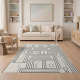 Minimalist Geometric Line Art Area Rug
