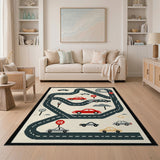 Kids Winding Road Washable Area Rug
