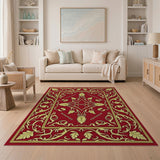 Opulent Red Gold Traditional Persian Area Rug
