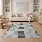 Geometric Modern Modern Black White Geometric Area Rug