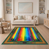 Rainbow Kayak Stripe Area Rug