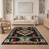 Bold Southwestern Geometric Diamond Rug