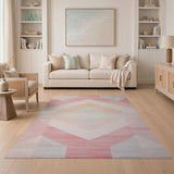 Multi-color and Patterns Vibrant Multi-Color Geometric Woven Area Rug