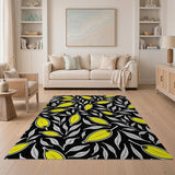 Vibrant Yellow Banana Leaf Area Rug