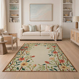 Vintage Pink Blossom Garden Area Rug