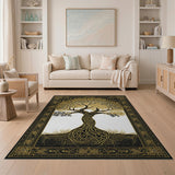Golden Celtic Tree of Life Heritage Rug