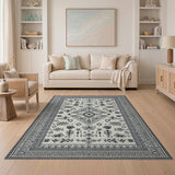 Heritage Tribal Black and White Heritage Tribal Black White Geometric Area Rug