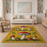 Whimsical Red Toadstool Mushroom Area Rug