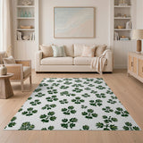 Green Leaf Foliage Area Rug