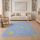Dreamy Stars Swirls Area Rug