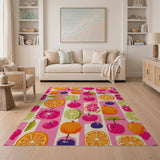 Vibrant Fruit Patchwork Area Rug