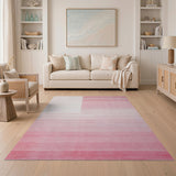 Blush Pink Watercolor Gradient Area Rug