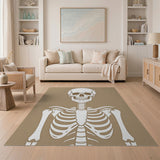 Skeleton Silhouette Area Rug
