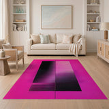 Pink Halftone Gradient Abstract Area Rug