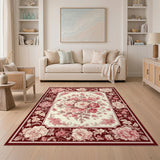 Pink Peony Floral Vintage No. 3 Area Rug
