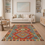 Vibrant Heritage Tribal Area Rug