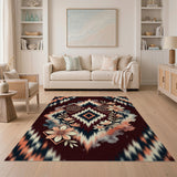Heritage Tribal Diamond Floral Area Rug
