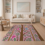 Whimsical Alphabet Trees Kids Area Rug