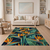 Vibrant Bird of Paradise Tropical Area Rug