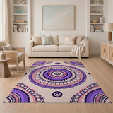 Purple Mandala Boho Chic Area Rug