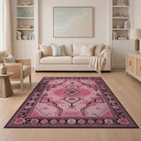 Vibrant Pink Southwestern Geometric Area Rug